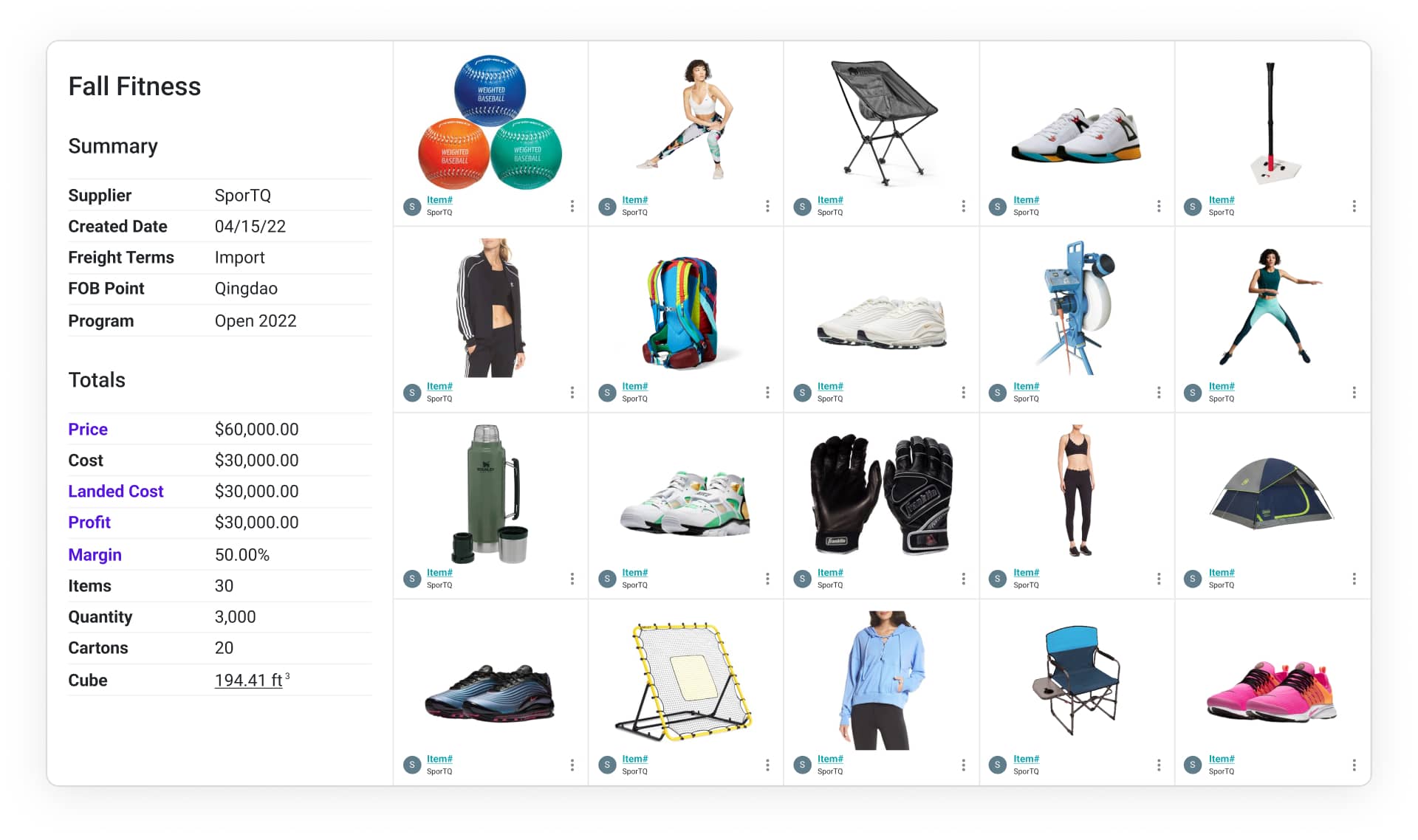 manage your interactive sporting goods quotes