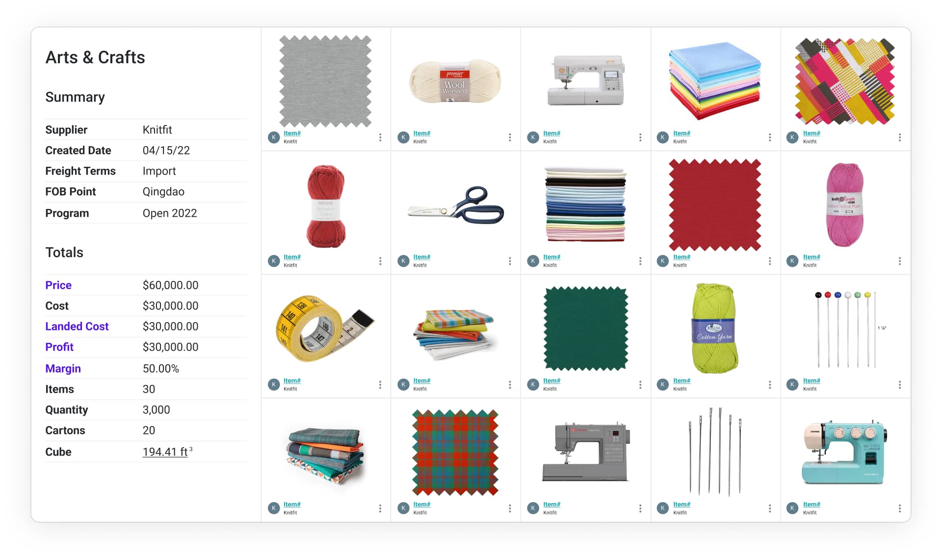 manage interactive quotes for textiles