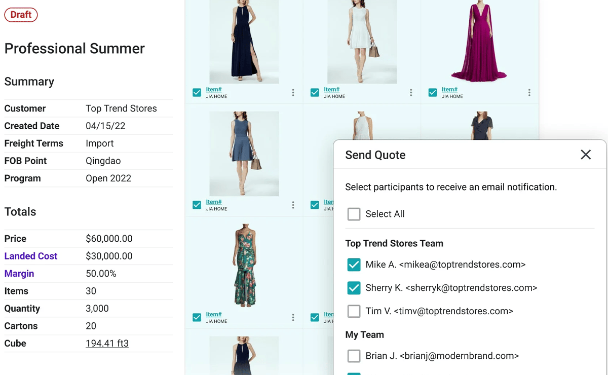 Send multiple quotes with one click