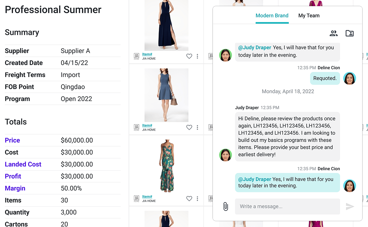Interact and negotiate directly within the quote