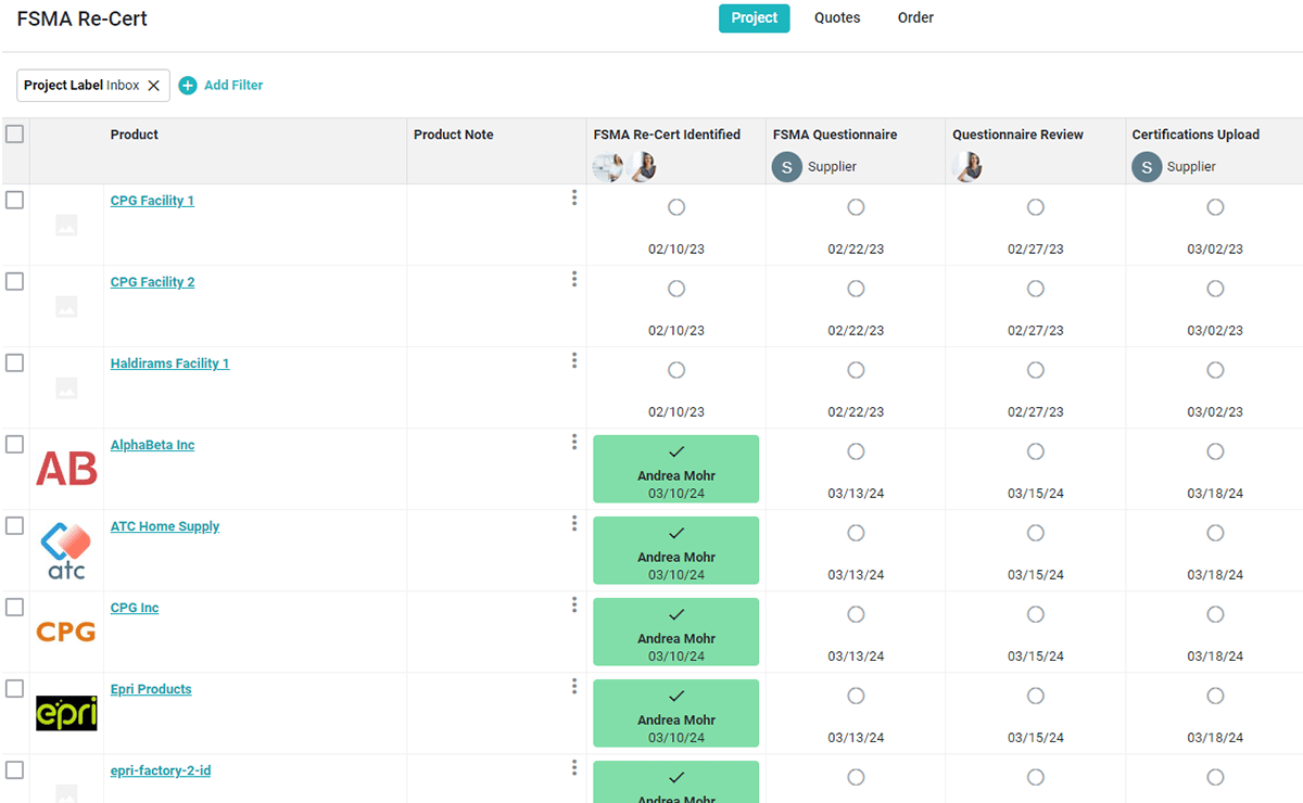 Automate vendor certifications