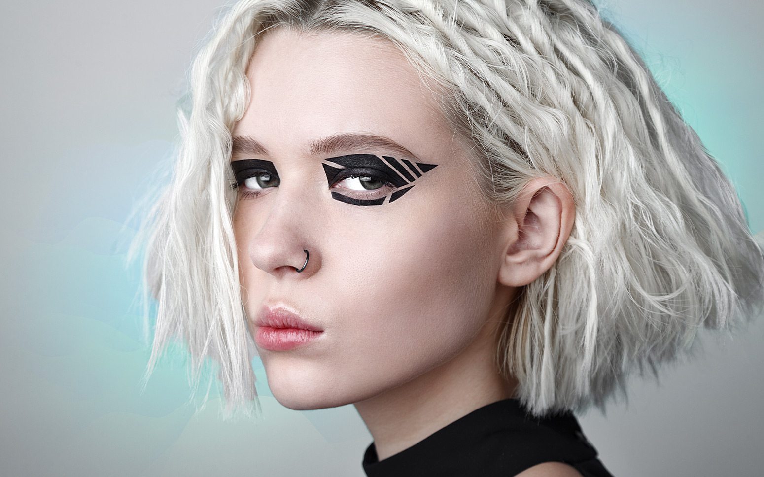 Stick on eyeliner demonstrates cosmetic trends.